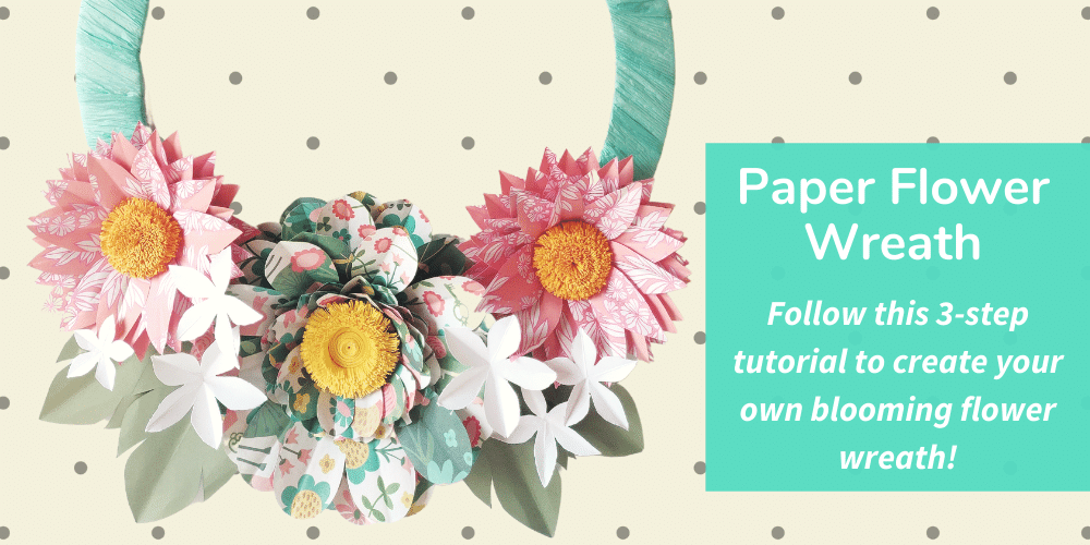 DIY This Paper Flower Wreath Tutorial in Three Steps