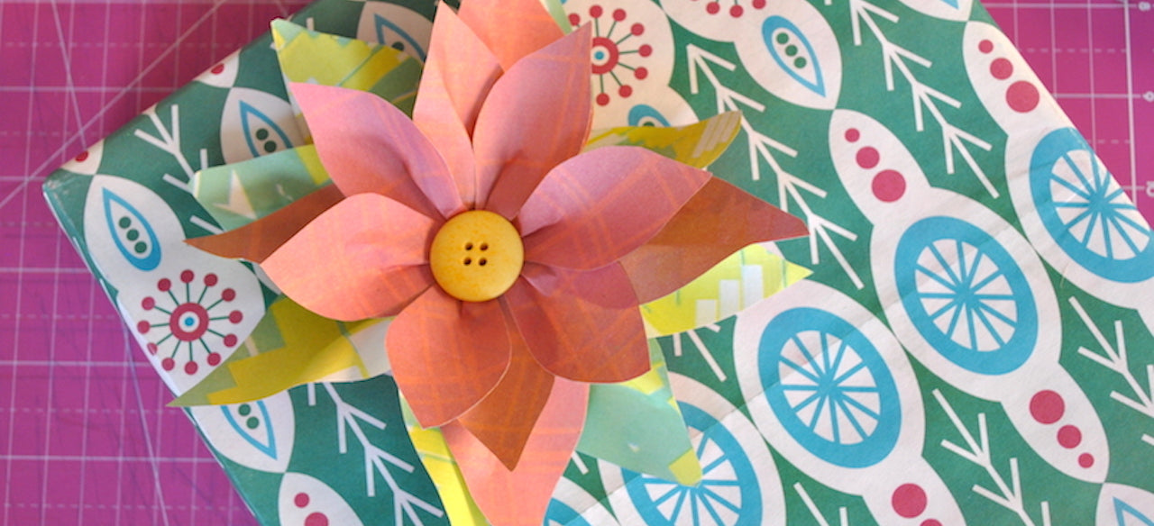 How-To: Paper Poinsettia Gift Topper Kit