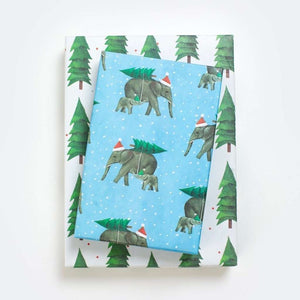 Elephants - Double-sided Eco Wrapping Paper for Christmas & Holidays