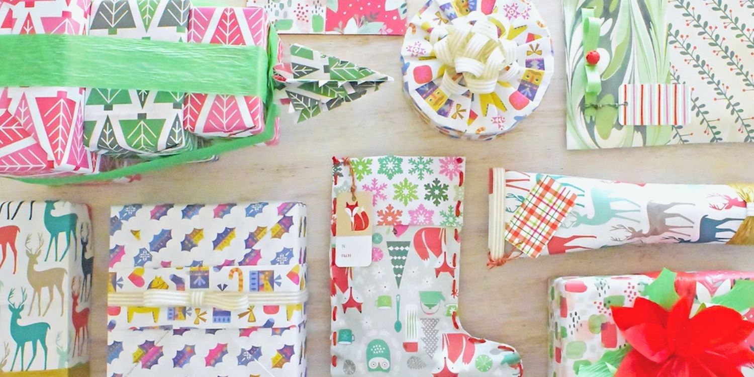 Recyclable Wrapping Paper Birthday Christmas Wrapping Paper Kits Valentine's Day Wrapping Paper Colorful Gift Wrapping Paper Holiday Party Gift Love