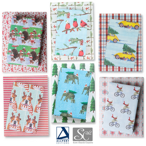 Artist Series Wrapping Paper Bundle: Christmas Critters by Scott Church