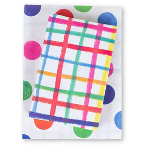 Jumbo Plaid/ Jumbo Dot Party Wrapping Paper - Wrappily