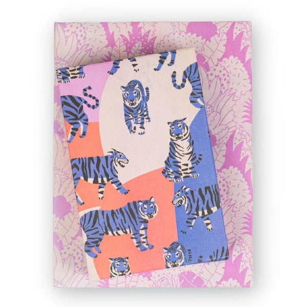 Pink Blue Joyful Floral Wrapping Paper · Creative Fabrica