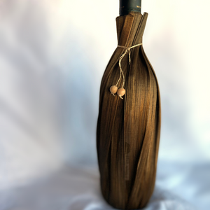 Abaca Eco Silk Wine Gift Bag - Bronze