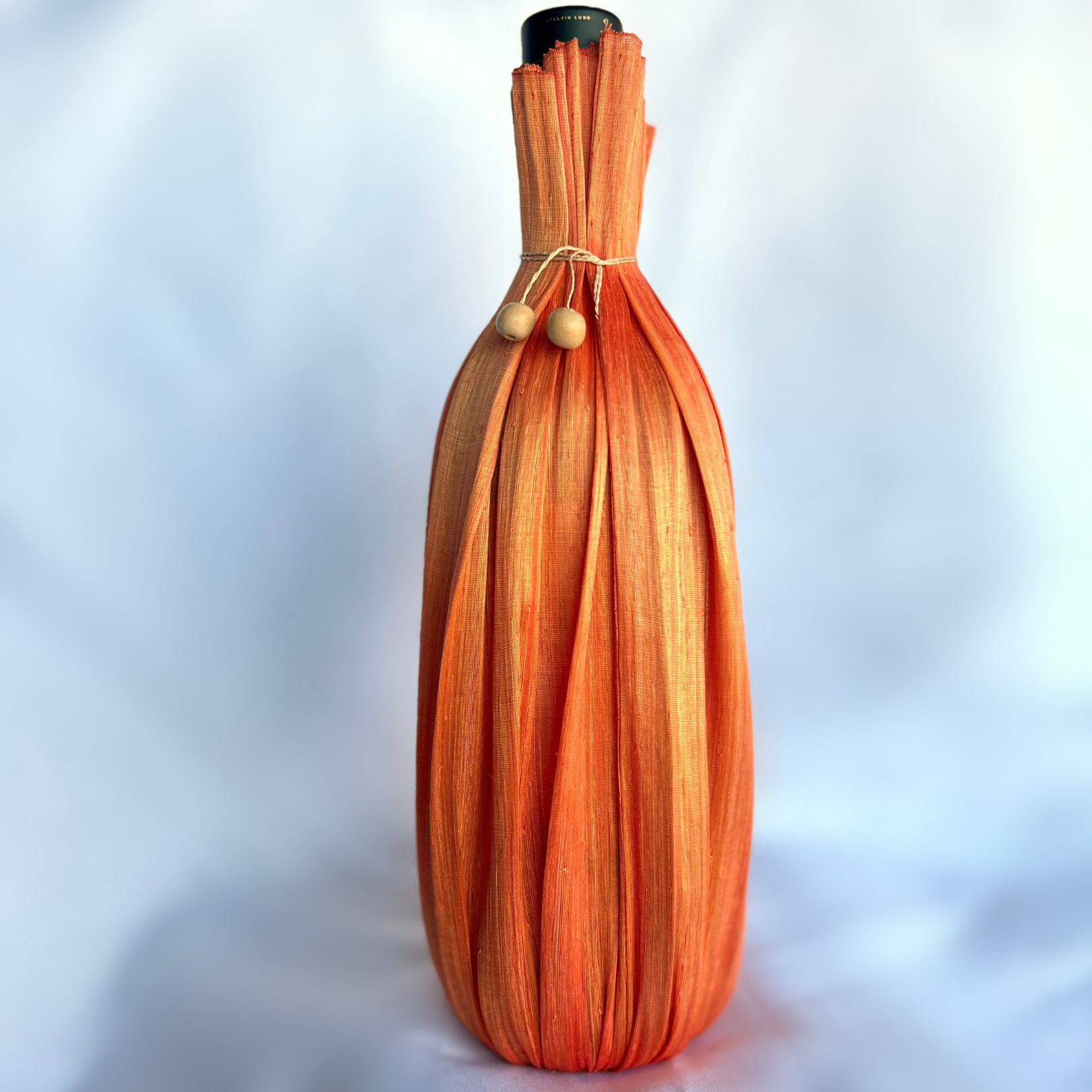 Abaca Eco Silk Wine Gift Bag - Copper