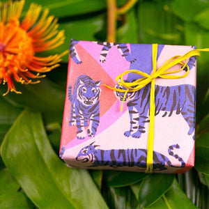 Blue Tigers - Double-sided Eco Wrapping Paper for Everyday Gifting