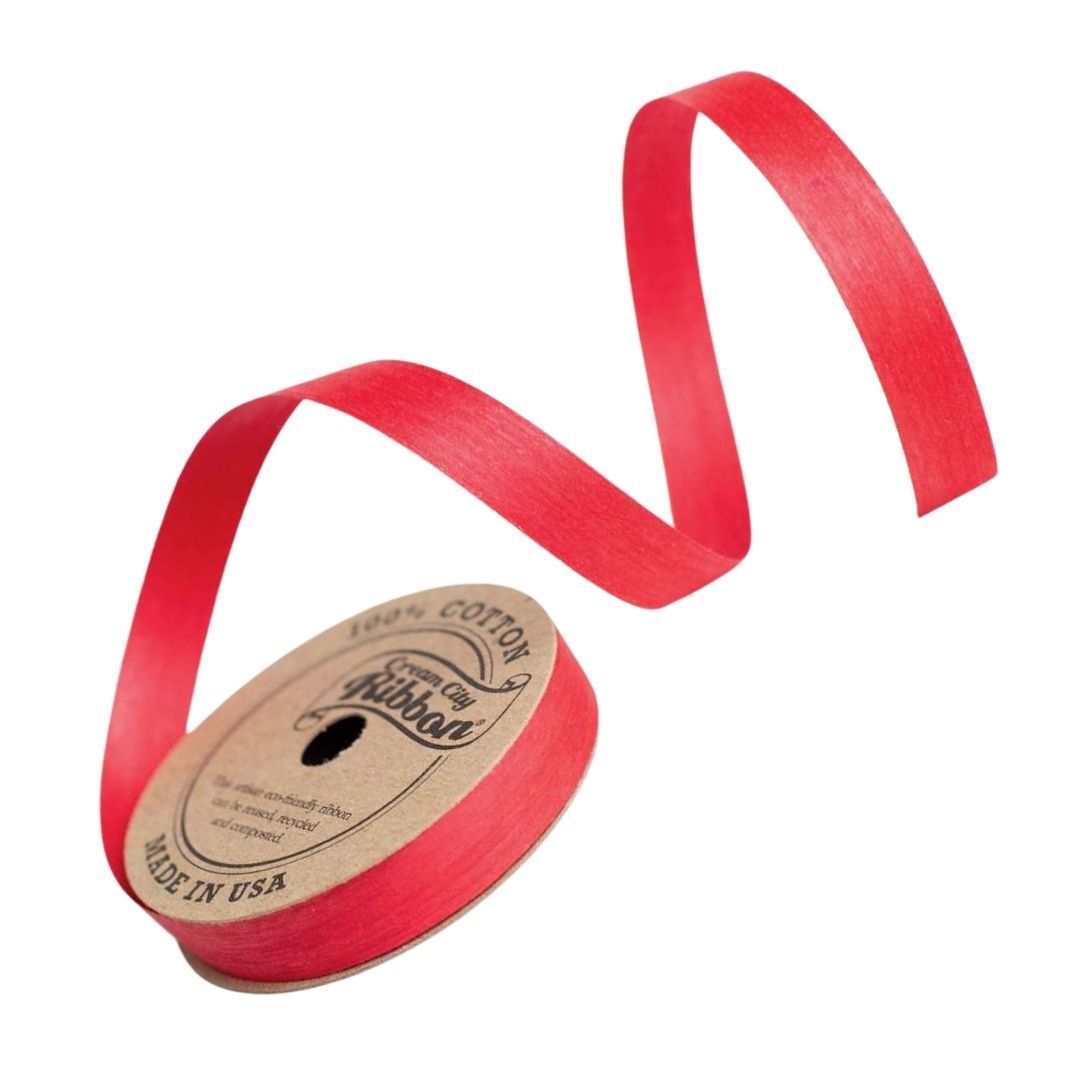 Skinny Red Cotton Curling Ribbon