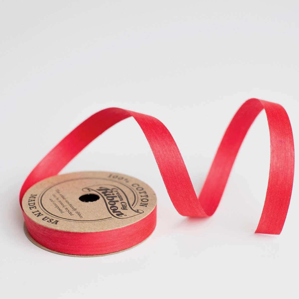 Red Cream City Cotton Curling Ribbon
