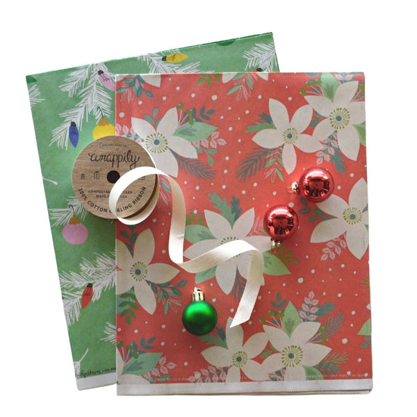 Eco friendly Natural Cotton Curling Ribbon in Hibiscus - Wrappily