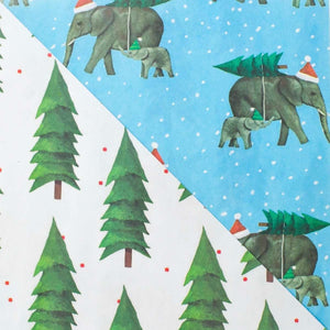 Elephants - Double-sided Eco Wrapping Paper for Christmas & Holidays