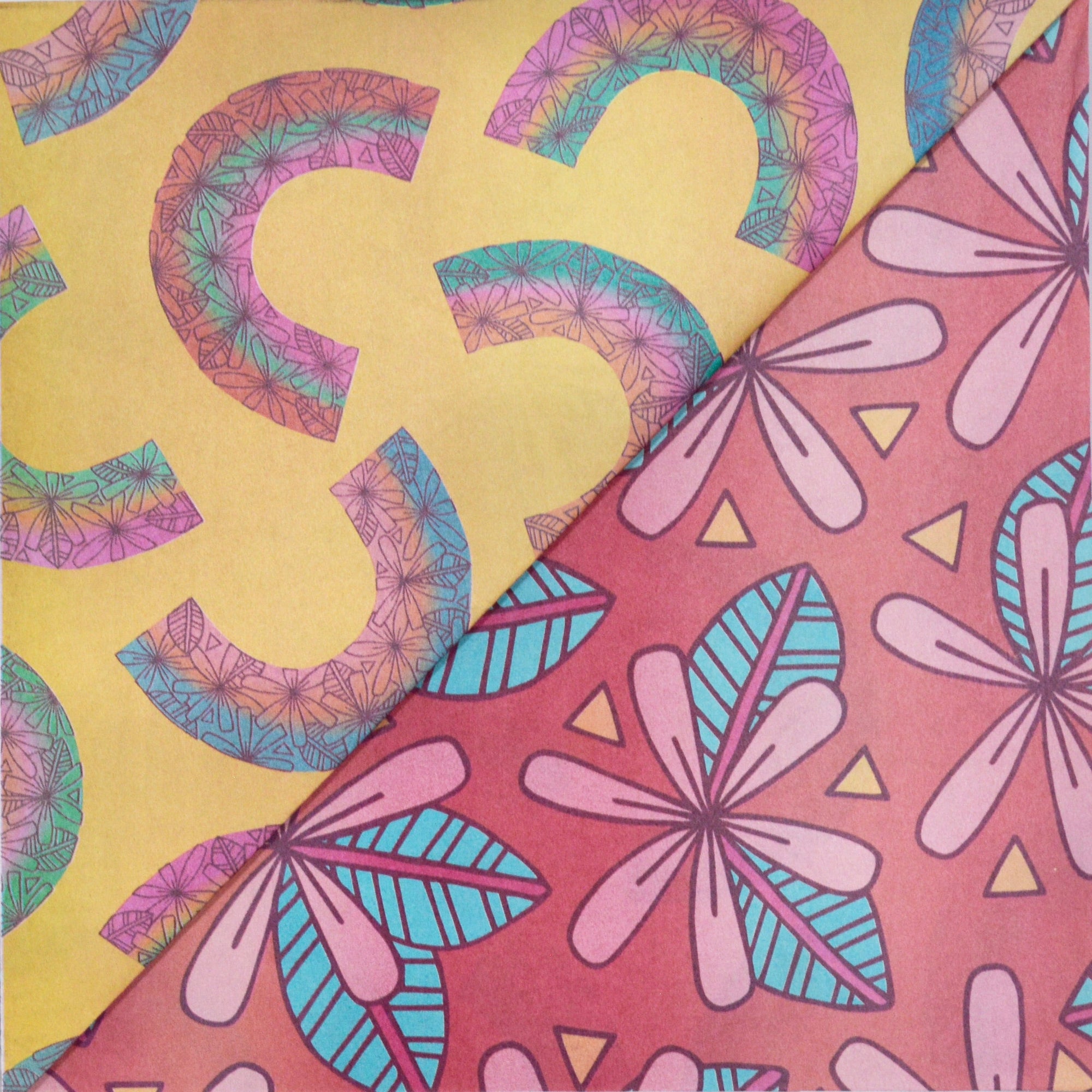 Double-sided Eco Wrapping Paper by Jana Lam Hawaii Rainbows