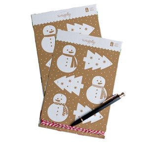 Snow Scenes Pop-Out Kraft Gift Tags & Twine