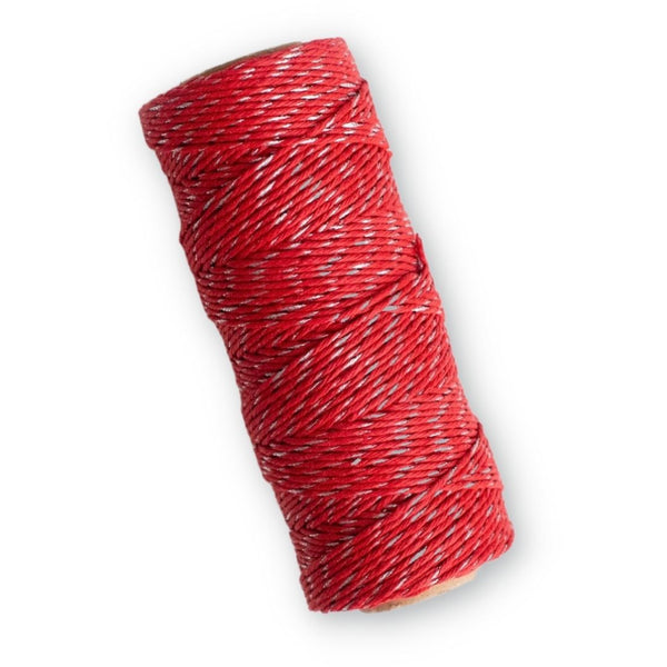 Red Sparkle Hemp Twine - Wrappily