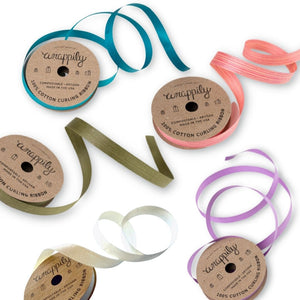 Wrappily Eco-friendly Natural Cotton Curling Ribbon, Plastic-Free and Compostable