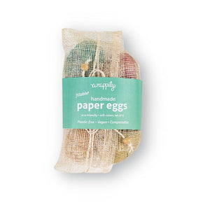 Fillable Paper Eggs, Set of 6  - Plastic-free Easter Egg Alternative