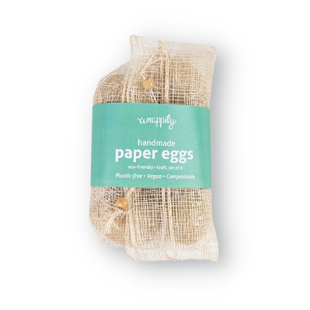 Paper Maché Eggs, Set of 6