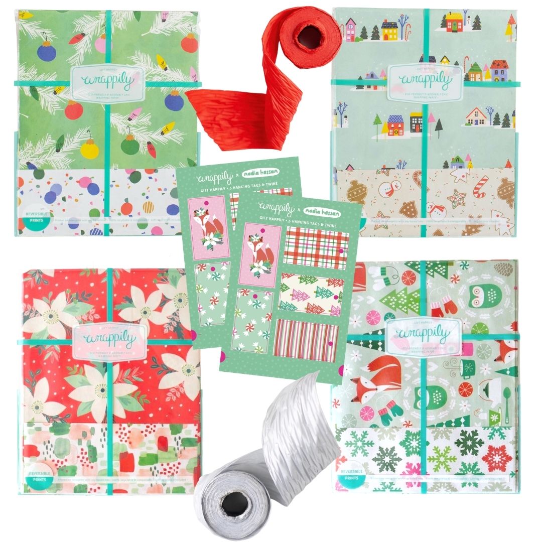 Christmas Wrapping Paper Bundle Simple Festive Wrapping Paper for  Celebrating Christmas 3