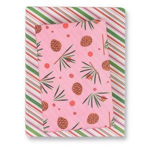 Pink Pinecone/ Candy Cane Stripe